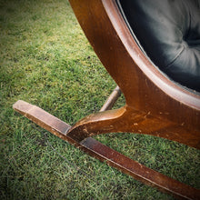 Load image into Gallery viewer, Victorian Green Leather Button Back Rocking Chair