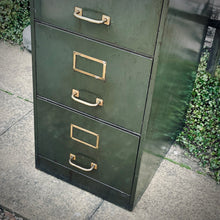Load image into Gallery viewer, 1960s Roneo Green Filing Cabinet