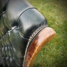 Load image into Gallery viewer, Victorian Green Leather Button Back Rocking Chair