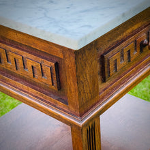 Load image into Gallery viewer, Oak & Marble Bedside Cabinet, c.1890–1910