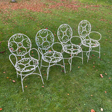 Load image into Gallery viewer, Vintage Iron Garden Chairs (Set of 4)