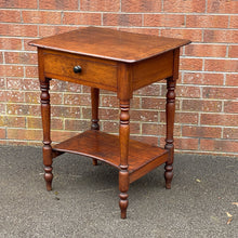 Load image into Gallery viewer, 19th Century Mahogany Side Table with Drawer and Undertier