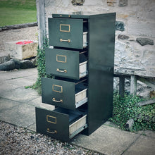 Load image into Gallery viewer, 1960s Roneo Green Filing Cabinet