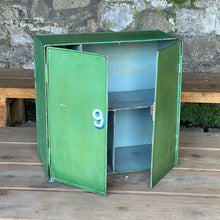 Load image into Gallery viewer, Green Industrial Metal Wall Cabinet