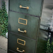 Load image into Gallery viewer, 1960s Roneo Green Filing Cabinet