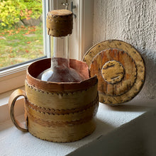 Load image into Gallery viewer, Swedish Birch-Bark Coffee Flask with Schott Jenaer Glass, c.1950–1965