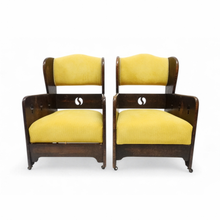 Load image into Gallery viewer, Arts & Crafts Oak Three-Piece Suite