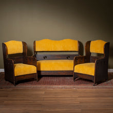 Load image into Gallery viewer, Arts & Crafts Oak Three-Piece Suite