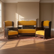 Load image into Gallery viewer, Arts & Crafts Oak Three-Piece Suite