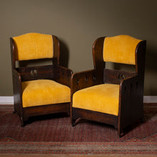 Load image into Gallery viewer, Arts & Crafts Oak Three-Piece Suite