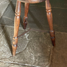 Load image into Gallery viewer, 19th-Century Three-Legged Lace Factory Stool