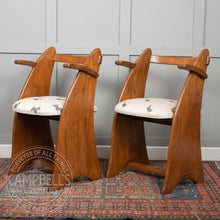 Load image into Gallery viewer, Pair of Arts & Crafts / Early Modernist Oak Armchairs, c.1905–1925