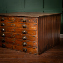 Load image into Gallery viewer, Vintage Industrial Pine Plan Chest