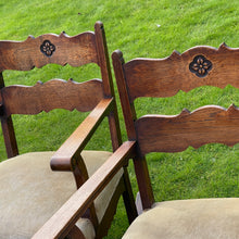 Load image into Gallery viewer, Pair of Arts & Crafts Oak Rocking Armchairs, c.1900–1920