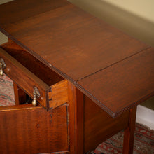 Load image into Gallery viewer, Edwardian Mahogany Drop-Leaf Bedside Cabinet c.1900–1915