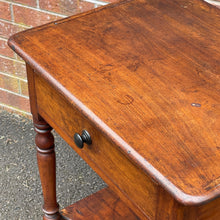 Load image into Gallery viewer, 19th Century Mahogany Side Table with Drawer and Undertier