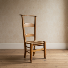 Load image into Gallery viewer, Dutch prayer chair (bidstoel / bidbankje) with rush seat.