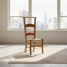 Load image into Gallery viewer, Dutch prayer chair (bidstoel / bidbankje) with rush seat.