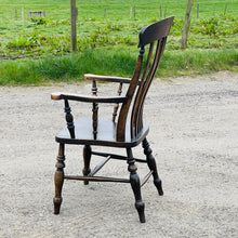 Load image into Gallery viewer, Antique Grandfather Armchair High Back Country Chair