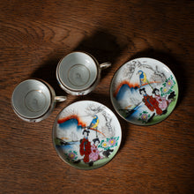 Load image into Gallery viewer, Japanese Geisha tea cups and saucers - Kutani ware