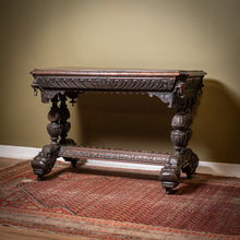 Load image into Gallery viewer, Scottish or Northern English Carved Oak Library / Hall Table, c.1870–1900