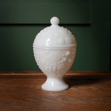 Load image into Gallery viewer, Avon milk glass covered candy dish