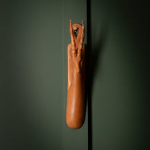 Load image into Gallery viewer, Hand-Carved Wooden Antelope Wall Art