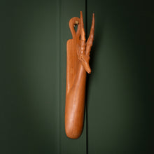 Load image into Gallery viewer, Hand-Carved Wooden Antelope Wall Art