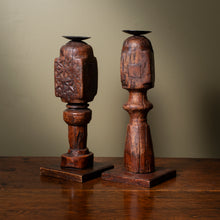 Load image into Gallery viewer, Antique Bed Leg Candlestick Holders