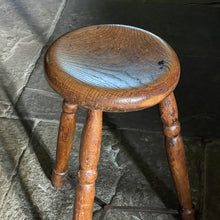 Load image into Gallery viewer, 19th-Century Three-Legged Lace Factory Stool

