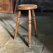 Load image into Gallery viewer, 19th-Century Three-Legged Lace Factory Stool
