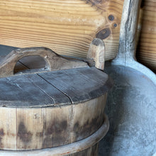 Load image into Gallery viewer, 19th-Century Swedish Wooden Sauna Water Bucket &amp; Ladle
