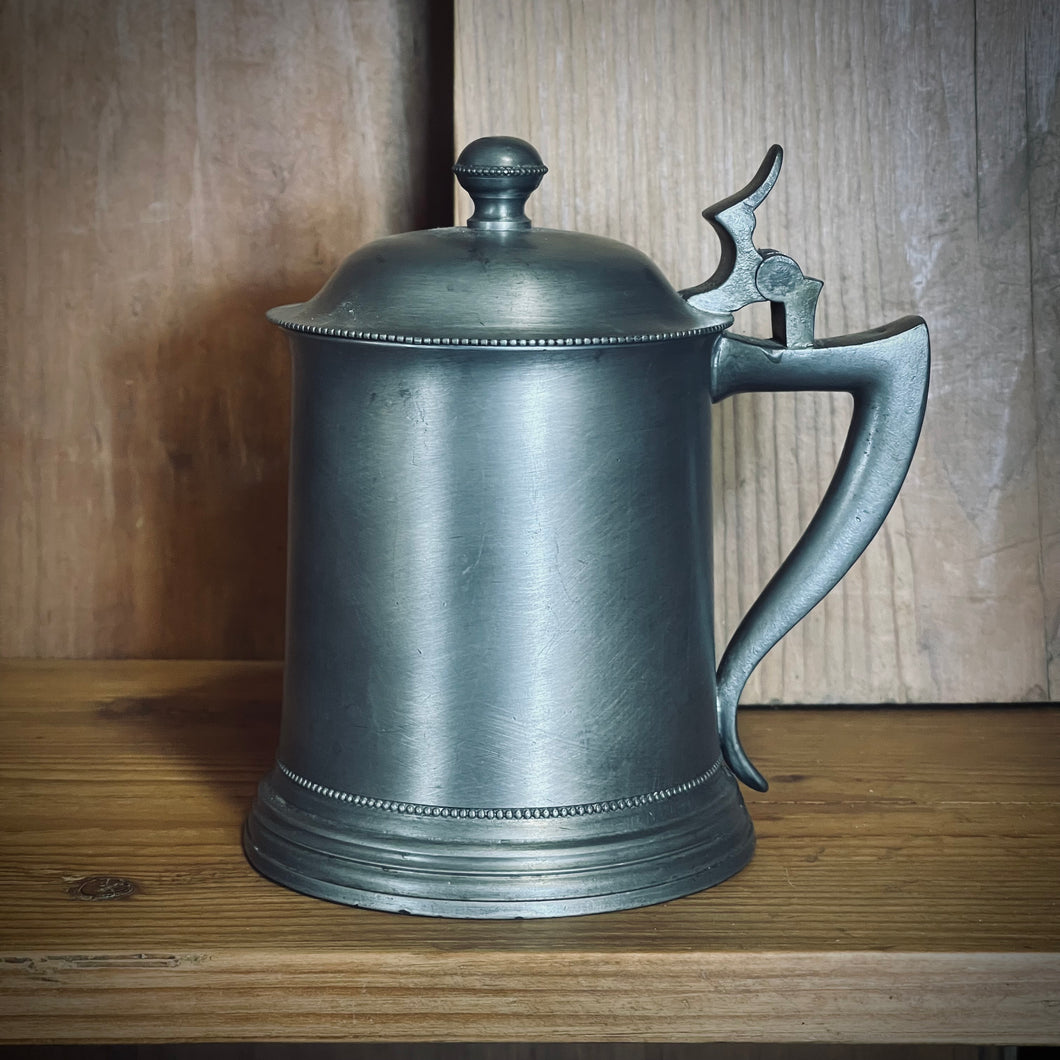Pewter Tankard Glass Bottom