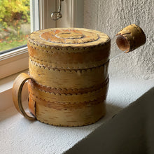 Load image into Gallery viewer, Swedish Birch-Bark Coffee Flask with Schott Jenaer Glass, c.1950–1965

