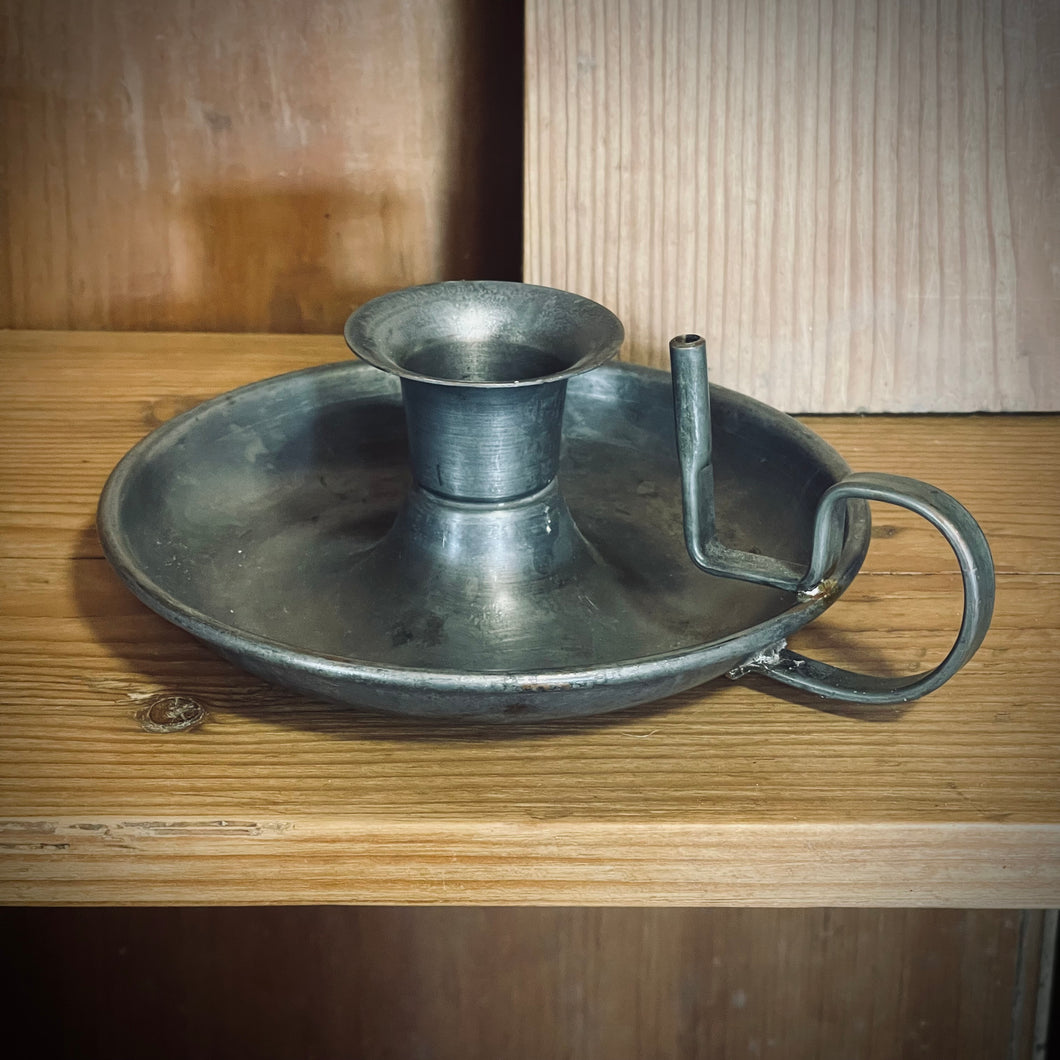 Vintage Pewter Chamberstick