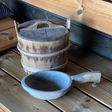 Load image into Gallery viewer, 19th-Century Swedish Wooden Sauna Water Bucket &amp; Ladle
