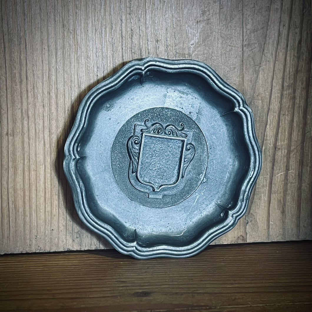 German Embossed Pewter Plate