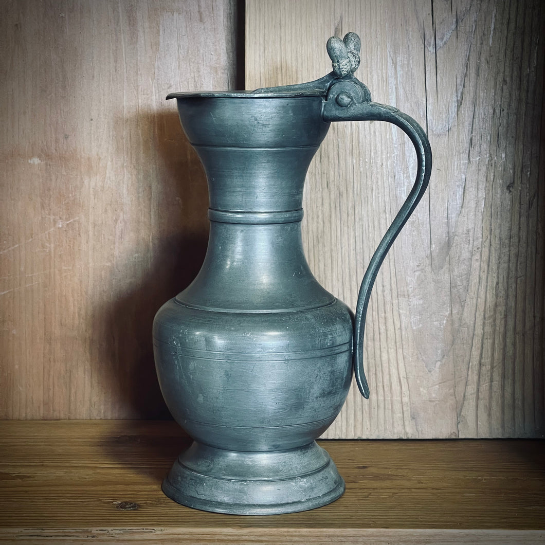 German Pewter Lidded Tankard