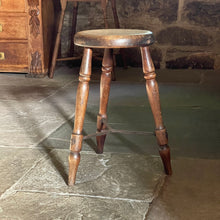 Load image into Gallery viewer, 19th-Century Three-Legged Lace Factory Stool
