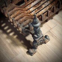 Load image into Gallery viewer, Cast Iron Fire Back, Basket and Dogs
