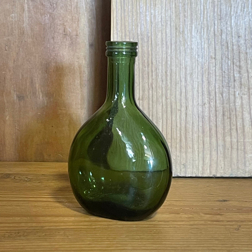 Small Vintage Green Glass Bottle