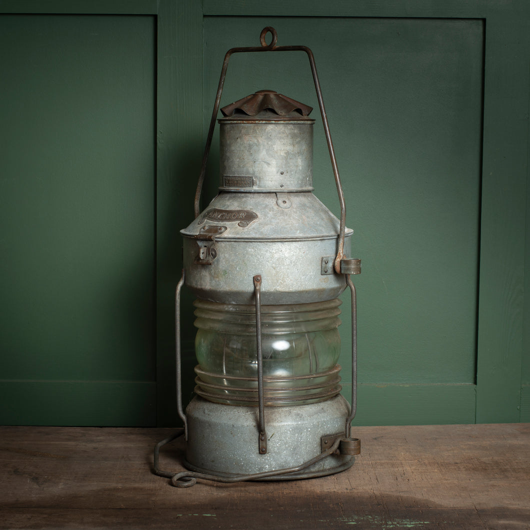 Mid-Century Dutch Anchor Ship Lantern