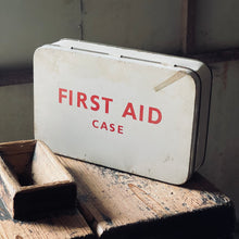 Load image into Gallery viewer, Vintage White Enamel First Aid Case
