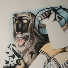 Load image into Gallery viewer, Original, Limited Edition, Hand Coloured John Byrne Print "Boy With A Lion"
