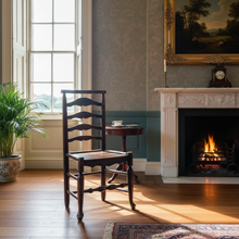 Load image into Gallery viewer, 19th Century Ash &amp; Elm Ladderback Country Chair
