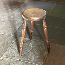 Load image into Gallery viewer, 19th-Century Three-Legged Lace Factory Stool
