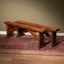 Load image into Gallery viewer, Pair of Antique Chapel Benches in Pine c.1870–1910
