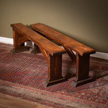Load image into Gallery viewer, Pair of Antique Chapel Benches in Pine c.1870–1910

