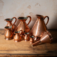 Load image into Gallery viewer, Copper Imperial Measuring Jug Set with Funnel &amp; Hydrometer
