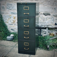 Load image into Gallery viewer, 1960s Roneo Green Filing Cabinet
